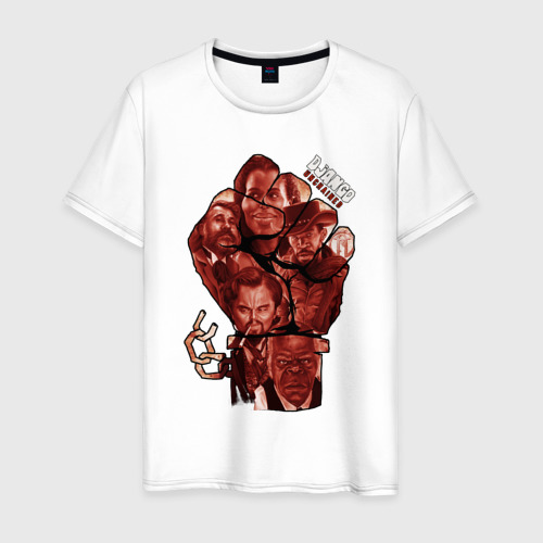 Мужская футболка из хлопка с принтом Django - Unchained, вид спереди №1