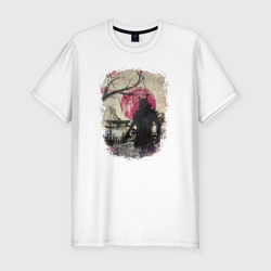 Мужская футболка хлопок Slim Самурай и Япония