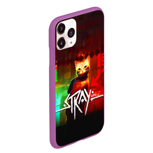 Чехол для iPhone 11 Pro Max матовый Stray: Бродяжка, цвет фиолетовый - фото 3