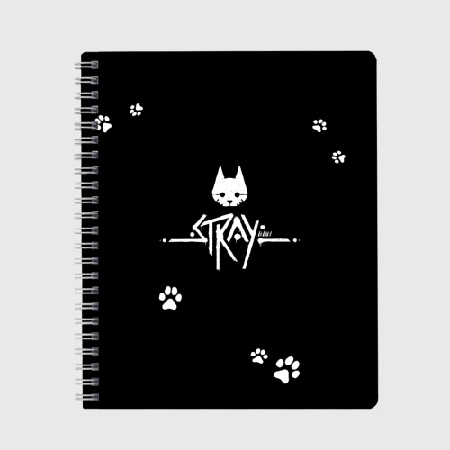 Тетрадь с принтом Stray Лапки, вид спереди №1