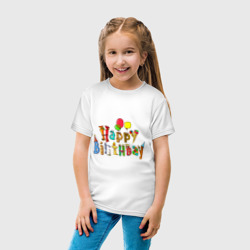 Детская футболка хлопок Happy birthday greetings - фото 2