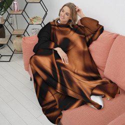 Плед с рукавами Шелк шоколадный оттенок - фото 2