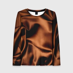 Женский лонгслив 3D Шелк шоколадный оттенок