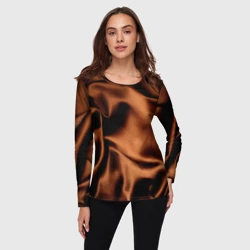 Женский лонгслив 3D Шелк шоколадный оттенок - фото 2