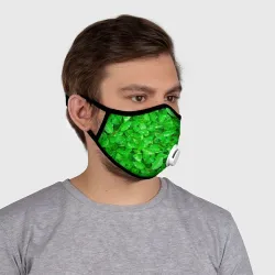 Маска из неопрена Зелёные листья - текстура - фото 2