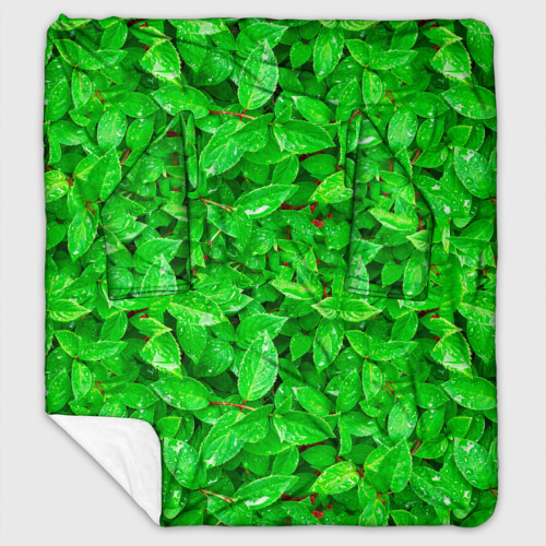 Плед с рукавами Зелёные листья - текстура