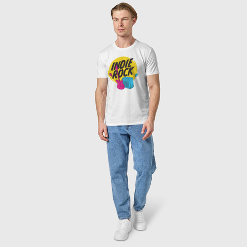 Мужская футболка хлопок с принтом Инди Рок Солнце, вид сбоку #3