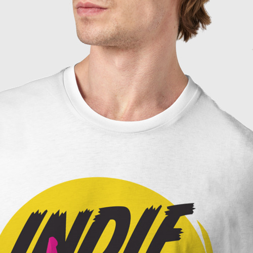 Мужская футболка хлопок с принтом Инди Рок Солнце, фото #4