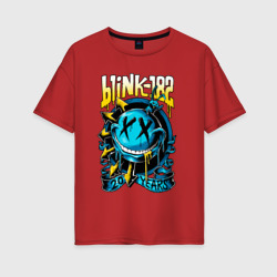 Женская футболка хлопок Oversize Blink 182 - 20 years