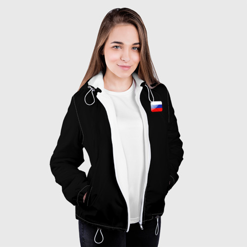 Женская куртка 3D Флаг Российская федерация, цвет белый - фото 4