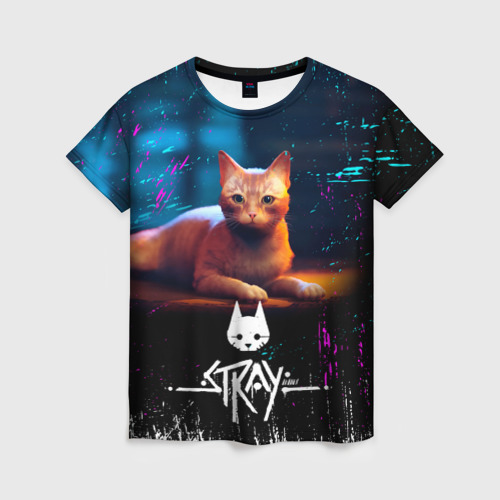 Женская футболка 3D с принтом Stray Cat - Бродячий Кот, вид спереди #2