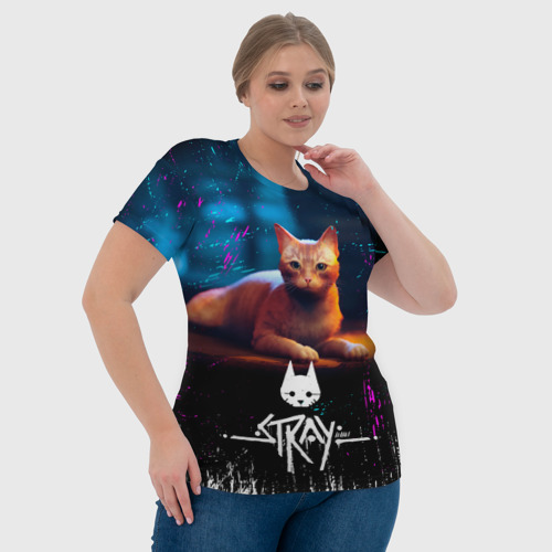 Женская футболка 3D с принтом Stray Cat - Бродячий Кот, фото #4