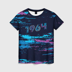 Женская футболка 3D 1964 год рождения - неон