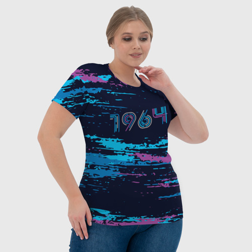 Женская футболка 3D 1964 год рождения - неон - фото 6