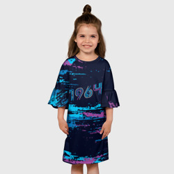 Детское платье 3D 1964 год рождения - неон - фото 2