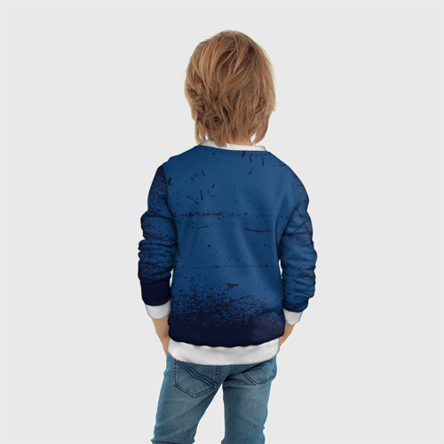 Детский свитшот 3D Август - на синем фоне, цвет 3D печать - фото 6