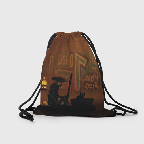 Рюкзак-мешок 3D Бездомный Кот и Робот - фото 2
