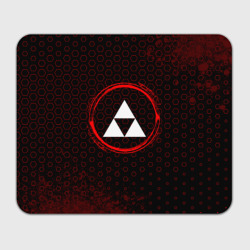 Прямоугольный коврик для мышки Символ Zelda и краска вокруг на темном фоне