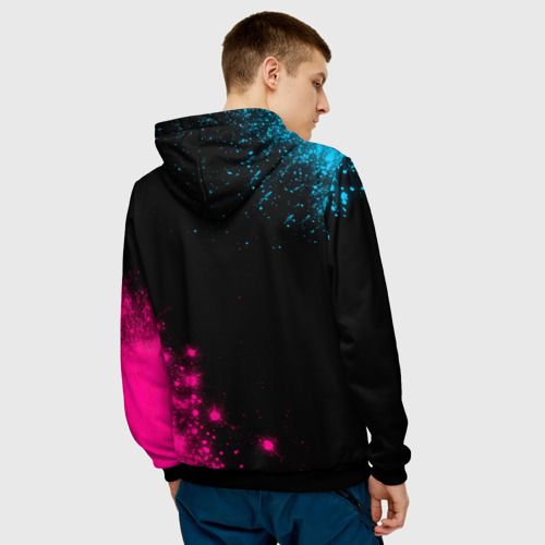 Мужская толстовка 3D Thirty Seconds to Mars Neon Gradient, цвет черный - фото 4