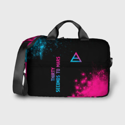 Сумка для ноутбука 3D Thirty Seconds to Mars Neon Gradient