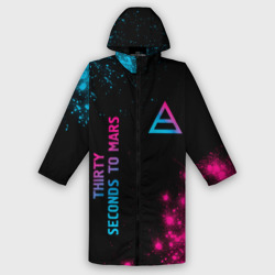 Мужской дождевик 3D Thirty Seconds to Mars Neon Gradient