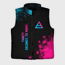 Мужской жилет утепленный 3D Thirty Seconds to Mars Neon Gradient