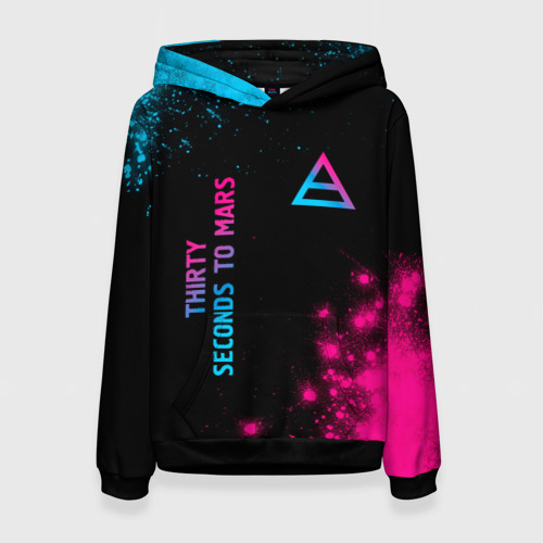 Женская толстовка 3D Thirty Seconds to Mars Neon Gradient, цвет 3D печать