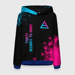 Женская толстовка 3D Thirty Seconds to Mars Neon Gradient