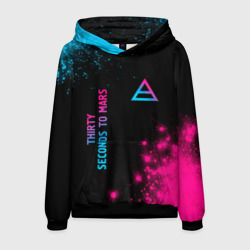 Мужская толстовка 3D Thirty Seconds to Mars Neon Gradient