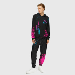 Мужской костюм с толстовкой 3D Thirty Seconds to Mars Neon Gradient - фото 2