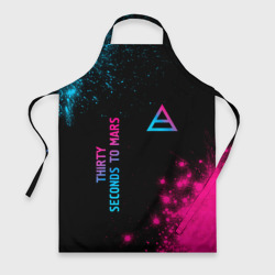 Фартук 3D Thirty Seconds to Mars Neon Gradient