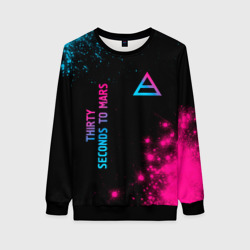 Женский свитшот 3D Thirty Seconds to Mars Neon Gradient