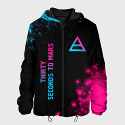 Мужская куртка 3D Thirty Seconds to Mars Neon Gradient