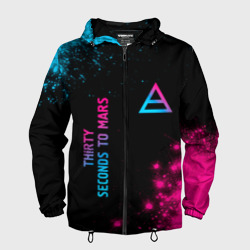 Мужская ветровка 3D Thirty Seconds to Mars Neon Gradient