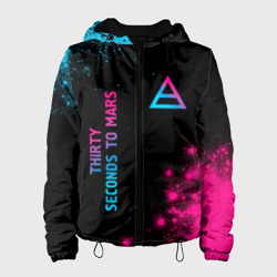 Женская куртка 3D Thirty Seconds to Mars Neon Gradient