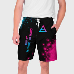 Мужские шорты 3D Thirty Seconds to Mars Neon Gradient