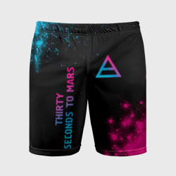 Мужские шорты спортивные Thirty Seconds to Mars Neon Gradient