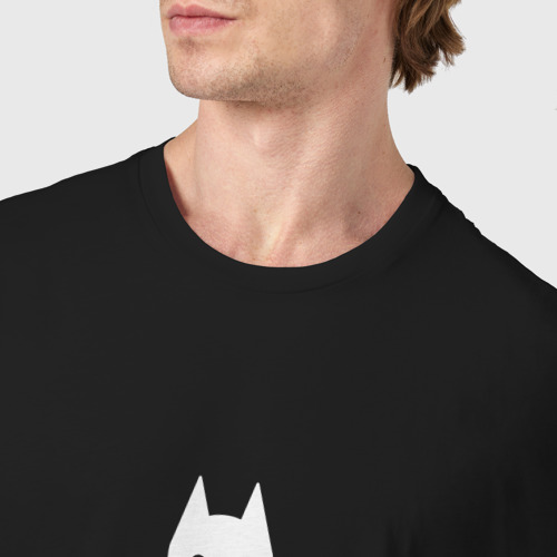 Мужская футболка хлопок Stray ровный логотип, цвет черный - фото 6