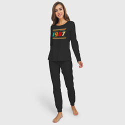 Женская пижама с лонгсливом хлопок Классика 1987 оригинал - фото 2