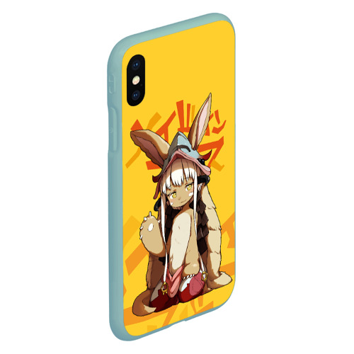 Чехол для iPhone XS Max матовый Made in Abyss Наначи, цвет мятный - фото 3