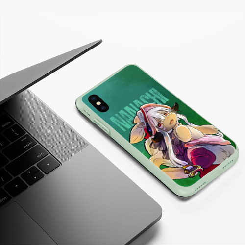 Чехол для iPhone XS Max матовый Made in Abyss аниме Наначи, цвет салатовый - фото 5