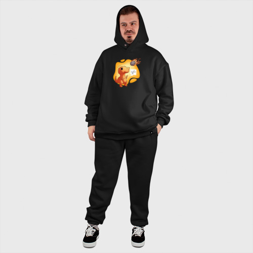 Мужской костюм oversize хлопок I`m rexy, цвет черный - фото 8