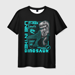 Мужская футболка 3D Хищный динозавр тираннозавр