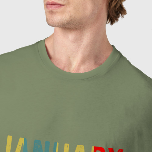 Мужская футболка хлопок 1984 - Январь, цвет авокадо - фото 6