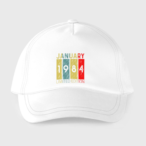 Детская бейсболка 1984 - Январь, цвет белый - фото 2