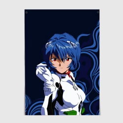 Постер Рей Аянами - холодная девочка