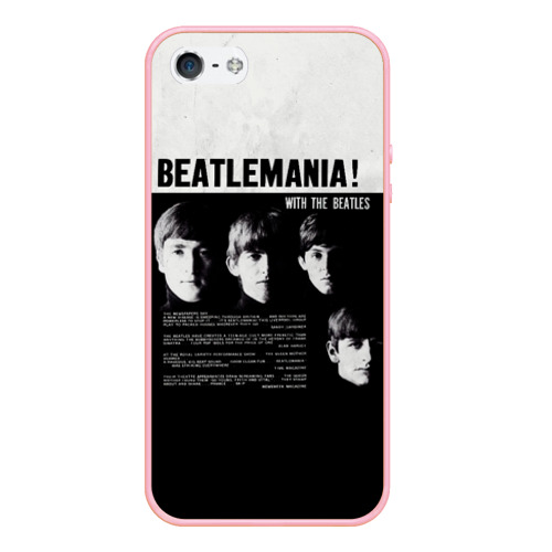 Чехол для iPhone 5/5S матовый With The Beatles Битломания, цвет баблгам