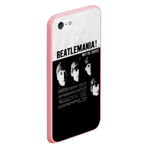 Чехол для iPhone 5/5S матовый With The Beatles Битломания, цвет баблгам - фото 3