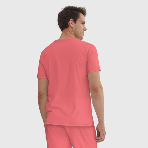 Мужская пижама хлопок с принтом StrayCats, вид сзади #2