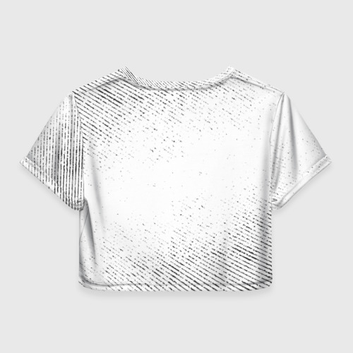 Женская футболка Crop-top 3D Stray с потертостями на светлом фоне, цвет 3D печать - фото 2